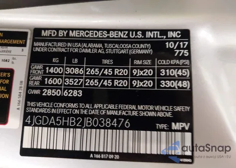 2018 Mercedes-Benz Gle 350 4Matic from USA, damaged, VIN 4JGDA5HB2JB038476